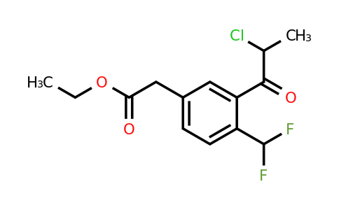 1804241-36-8 | Ethyl 3-(2-chloropropanoyl)-4-(difluoromethyl)phenylacetate