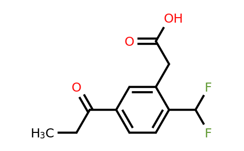 1804241-51-7 | 2-(Difluoromethyl)-5-propionylphenylacetic acid