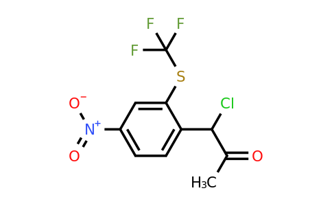 1804241-99-3 | 1-Chloro-1-(4-nitro-2-(trifluoromethylthio)phenyl)propan-2-one