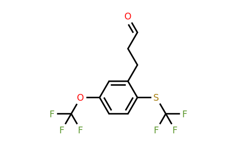 1804243-03-5 | 3-(5-(Trifluoromethoxy)-2-(trifluoromethylthio)phenyl)propanal