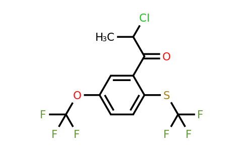 1804243-45-5 | 2-Chloro-1-(5-(trifluoromethoxy)-2-(trifluoromethylthio)phenyl)propan-1-one