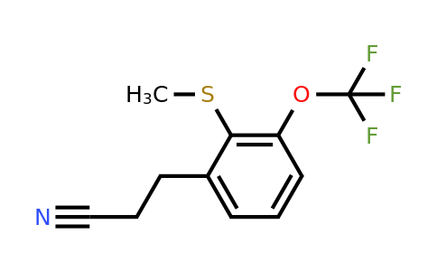 1804243-86-4 | 3-(2-(Methylthio)-3-(trifluoromethoxy)phenyl)propanenitrile