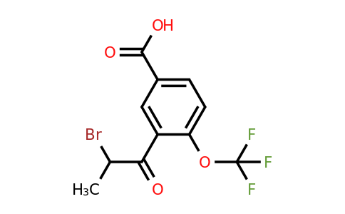 1804244-10-7 | 3-(2-Bromopropanoyl)-4-(trifluoromethoxy)benzoic acid