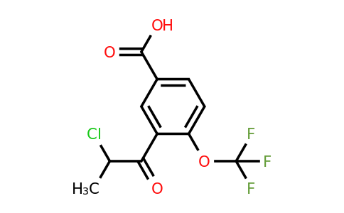 1804244-22-1 | 3-(2-Chloropropanoyl)-4-(trifluoromethoxy)benzoic acid