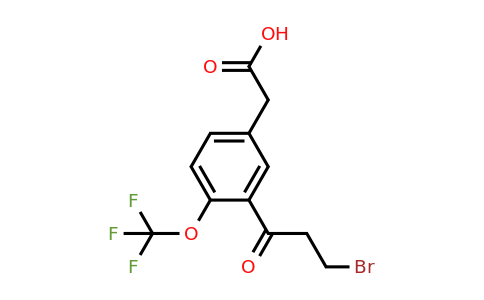 1804245-78-0 | 3-(3-Bromopropanoyl)-4-(trifluoromethoxy)phenylacetic acid