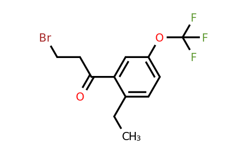 1804245-98-4 | 3-Bromo-1-(2-ethyl-5-(trifluoromethoxy)phenyl)propan-1-one