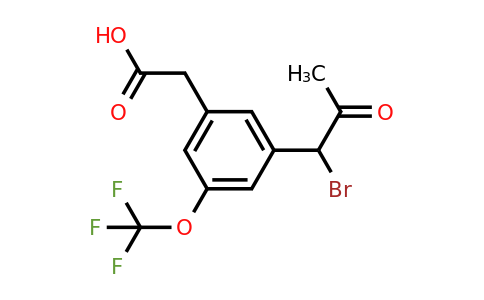 1804246-10-3 | 3-(1-Bromo-2-oxopropyl)-5-(trifluoromethoxy)phenylacetic acid