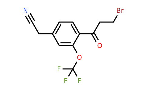 1804247-32-2 | 4-(3-Bromopropanoyl)-3-(trifluoromethoxy)phenylacetonitrile