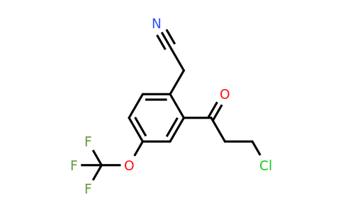 1804247-40-2 | 2-(3-Chloropropanoyl)-4-(trifluoromethoxy)phenylacetonitrile