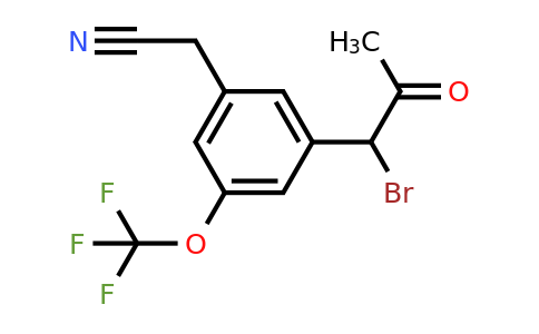 1804247-55-9 | 3-(1-Bromo-2-oxopropyl)-5-(trifluoromethoxy)phenylacetonitrile