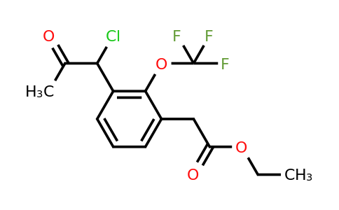 1804249-76-0 | Ethyl 3-(1-chloro-2-oxopropyl)-2-(trifluoromethoxy)phenylacetate
