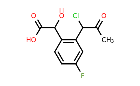 1804249-78-2 | 2-(1-Chloro-2-oxopropyl)-4-fluoromandelic acid