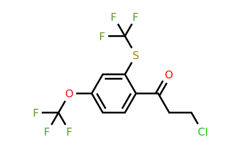1804250-24-5 | 3-Chloro-1-(4-(trifluoromethoxy)-2-(trifluoromethylthio)phenyl)propan-1-one