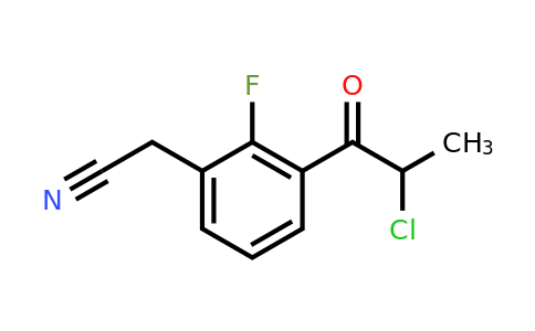 1804250-33-6 | 3-(2-Chloropropanoyl)-2-fluorophenylacetonitrile