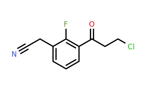 1804250-37-0 | 3-(3-Chloropropanoyl)-2-fluorophenylacetonitrile