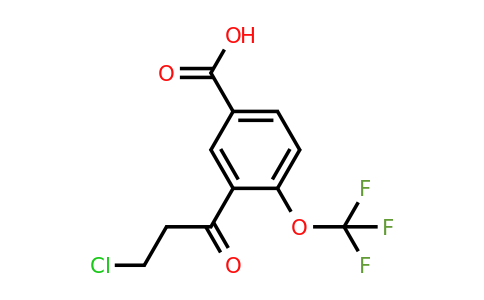 1804250-81-4 | 3-(3-Chloropropanoyl)-4-(trifluoromethoxy)benzoic acid
