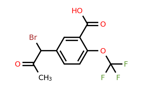 1804250-99-4 | 5-(1-Bromo-2-oxopropyl)-2-(trifluoromethoxy)benzoic acid