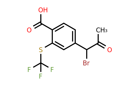 1804251-34-0 | 4-(1-Bromo-2-oxopropyl)-2-(trifluoromethylthio)benzoic acid