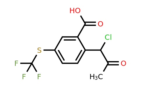 1804251-44-2 | 2-(1-Chloro-2-oxopropyl)-5-(trifluoromethylthio)benzoic acid