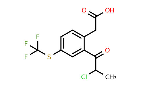 1804252-01-4 | 2-(2-Chloropropanoyl)-4-(trifluoromethylthio)phenylacetic acid