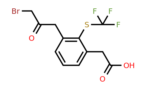 1804252-15-0 | 3-(3-Bromo-2-oxopropyl)-2-(trifluoromethylthio)phenylacetic acid