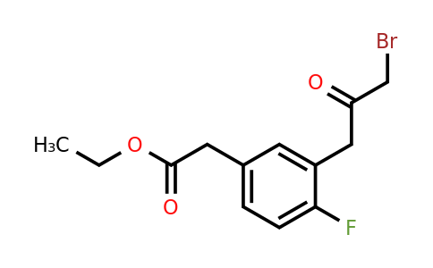 1804252-35-4 | Ethyl 3-(3-bromo-2-oxopropyl)-4-fluorophenylacetate
