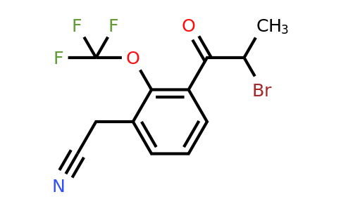 1804253-26-6 | 3-(2-Bromopropanoyl)-2-(trifluoromethoxy)phenylacetonitrile