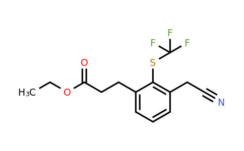 1804253-34-6 | Ethyl 3-(3-(cyanomethyl)-2-(trifluoromethylthio)phenyl)propanoate