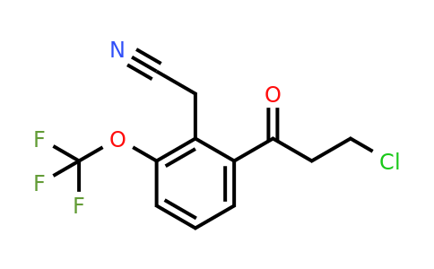 1804253-35-7 | 2-(3-Chloropropanoyl)-6-(trifluoromethoxy)phenylacetonitrile