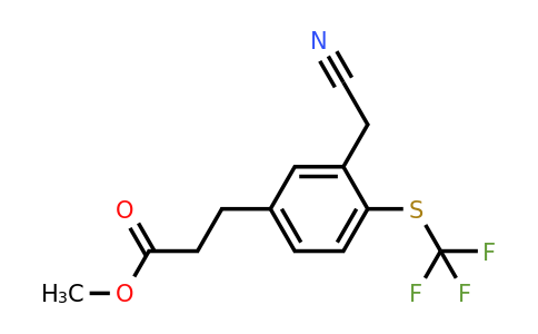 1804253-43-7 | Methyl 3-(3-(cyanomethyl)-4-(trifluoromethylthio)phenyl)propanoate