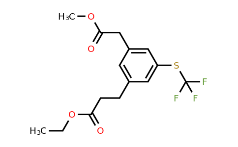 1804253-49-3 | Methyl 3-(3-ethoxy-3-oxopropyl)-5-(trifluoromethylthio)phenylacetate