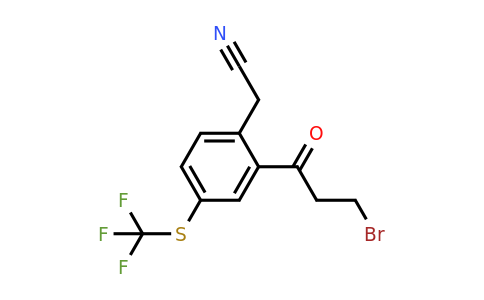 1804253-61-9 | 2-(3-Bromopropanoyl)-4-(trifluoromethylthio)phenylacetonitrile