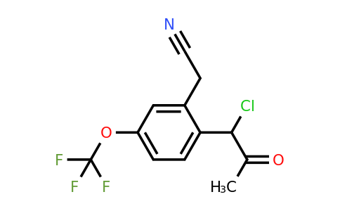 1804253-68-6 | 2-(1-Chloro-2-oxopropyl)-5-(trifluoromethoxy)phenylacetonitrile