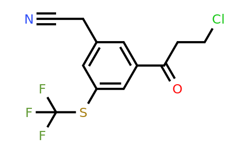 1804253-79-9 | 3-(3-Chloropropanoyl)-5-(trifluoromethylthio)phenylacetonitrile