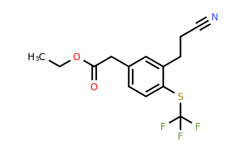 1804253-92-6 | Ethyl 3-(2-cyanoethyl)-4-(trifluoromethylthio)phenylacetate