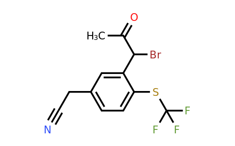1804253-93-7 | 3-(1-Bromo-2-oxopropyl)-4-(trifluoromethylthio)phenylacetonitrile