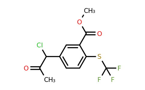 1804254-54-3 | Methyl 5-(1-chloro-2-oxopropyl)-2-(trifluoromethylthio)benzoate