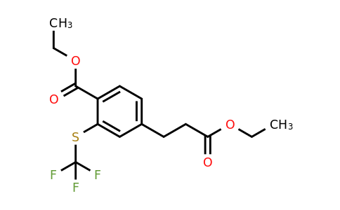 1804254-79-2 | Ethyl 4-(3-ethoxy-3-oxopropyl)-2-(trifluoromethylthio)benzoate