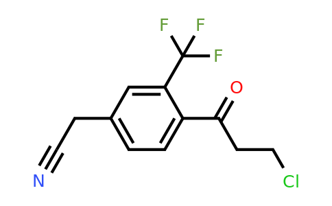 1804255-40-0 | 4-(3-Chloropropanoyl)-3-(trifluoromethyl)phenylacetonitrile