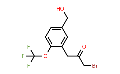 1804256-29-8 | 3-(3-Bromo-2-oxopropyl)-4-(trifluoromethoxy)benzylalcohol