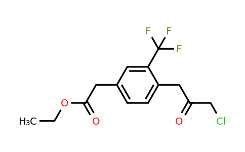 1804258-80-7 | Ethyl 4-(3-chloro-2-oxopropyl)-3-(trifluoromethyl)phenylacetate