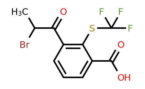 1804259-57-1 | 3-(2-Bromopropanoyl)-2-(trifluoromethylthio)benzoic acid