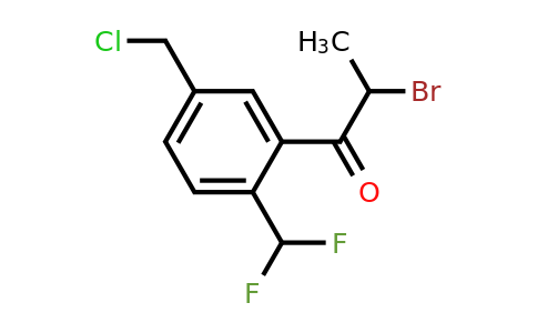 1804260-57-8 | 2-Bromo-1-(5-(chloromethyl)-2-(difluoromethyl)phenyl)propan-1-one