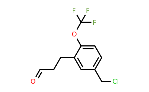1804261-14-0 | 3-(5-(Chloromethyl)-2-(trifluoromethoxy)phenyl)propanal