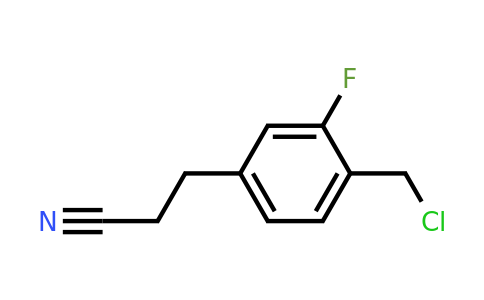 1804261-88-8 | 4-(Chloromethyl)-3-fluorophenylpropanenitrile