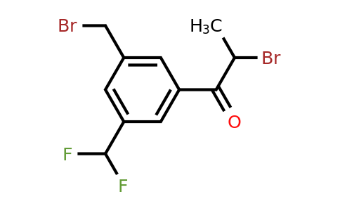 1804264-57-0 | 2-Bromo-1-(3-(bromomethyl)-5-(difluoromethyl)phenyl)propan-1-one