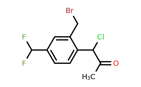 1804265-15-3 | 1-(2-(Bromomethyl)-4-(difluoromethyl)phenyl)-1-chloropropan-2-one
