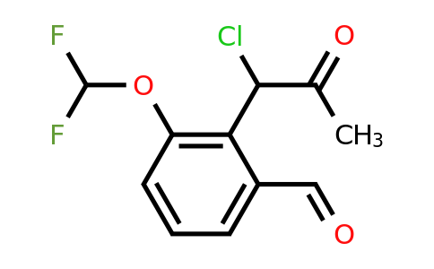 1804268-63-0 | 2-(1-Chloro-2-oxopropyl)-3-(difluoromethoxy)benzaldehyde