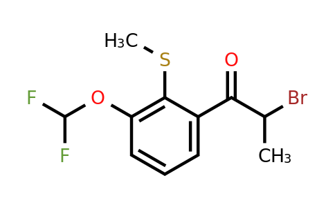 1804270-94-7 | 2-Bromo-1-(3-(difluoromethoxy)-2-(methylthio)phenyl)propan-1-one