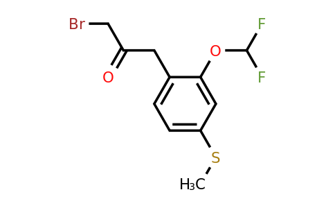 3-Bromo-1-(2-(difluoromethoxy)-4-(methylthio)phenyl)propan-2-one